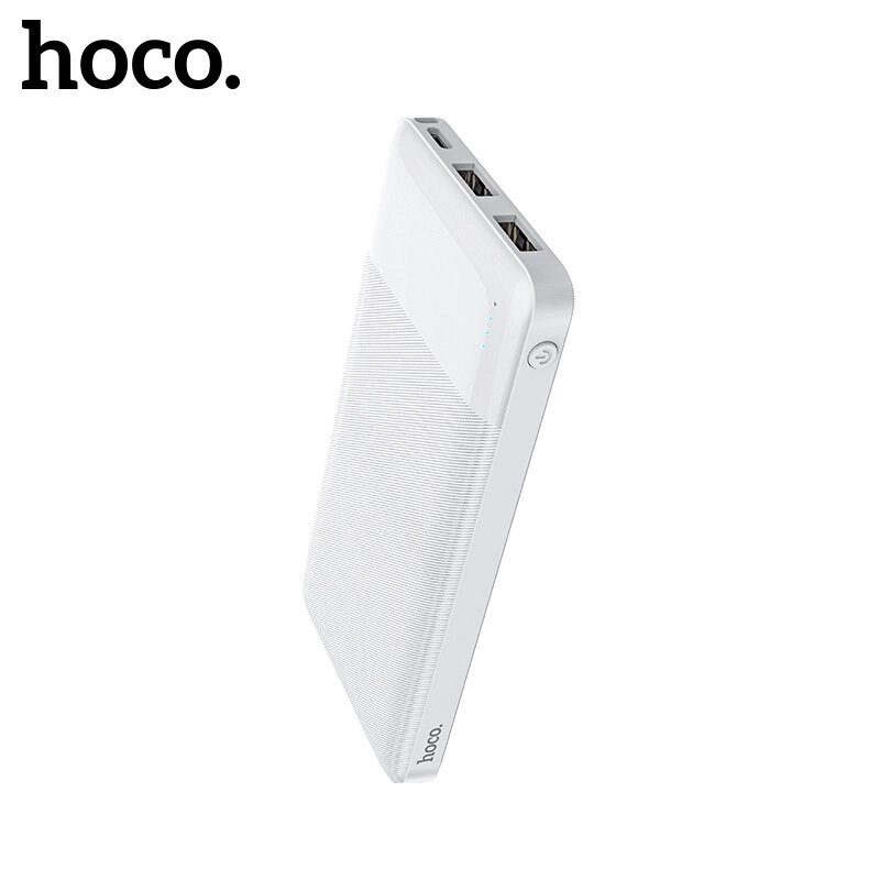 Внешний аккумулятор 10000mAh Hoco J72 Easy travel 2USB 2.0A Li-pol батарея White мс от компании Медиамир - фото 1