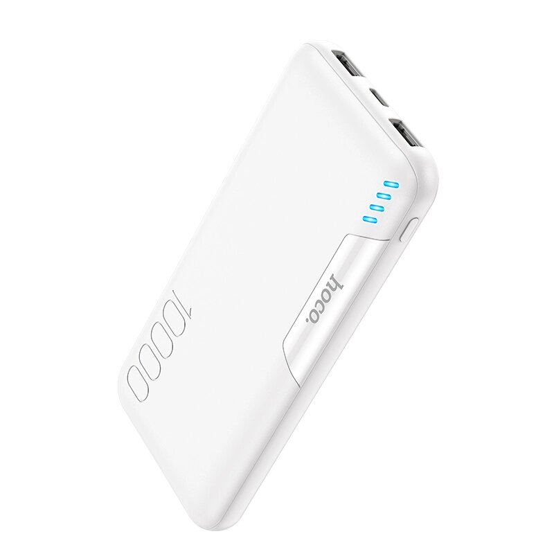 Внешний аккумулятор 10000mAh Hoco J82 Easylink, 2USB 2.0A LED-индикатор White м от компании Медиамир - фото 1