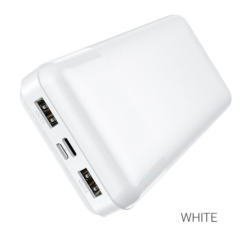 Внешний аккумулятор 20000mAh Hoco J72A Easy travel 2USB 2.0A Li-pol батарея White от компании Медиамир - фото 1