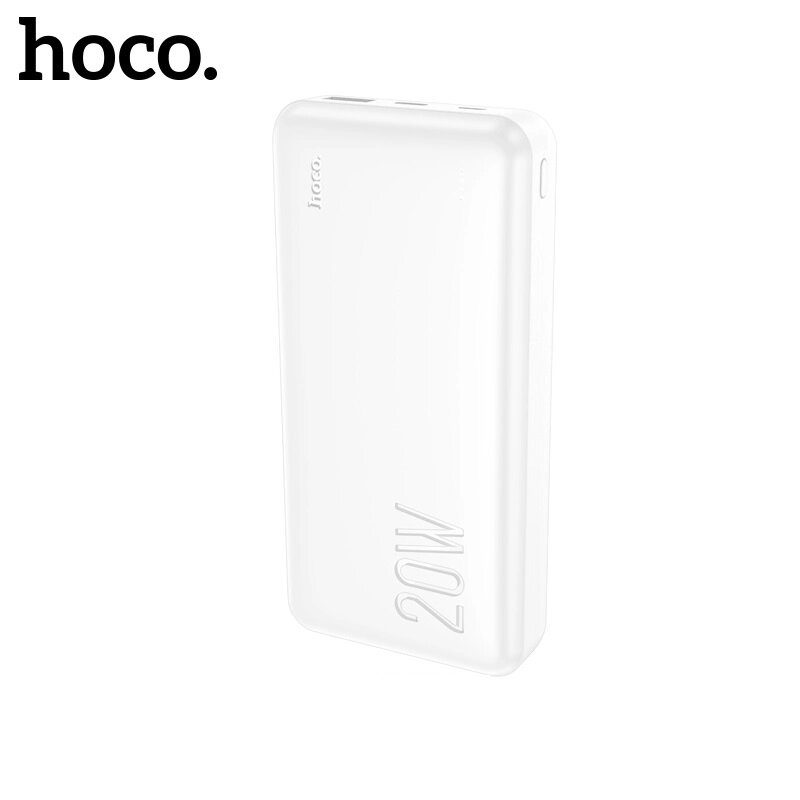 Внешний аккумулятор 20000mAh Hoco J87A 2USB PD 20W+QC3.0 быстрая зарядка с LED-индикатором White мс от компании Медиамир - фото 1