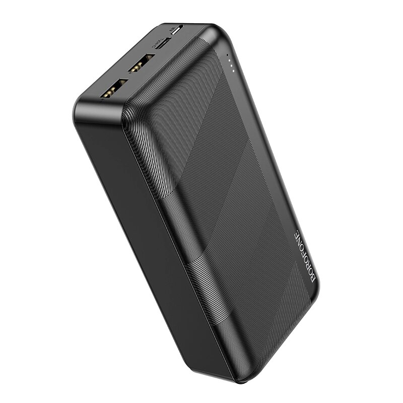 Внешний аккумулятор 30000mAh Borofone BJ27B 2USB 2.1A Li-pol батарея с LED-индикатором  Black от компании Медиамир - фото 1