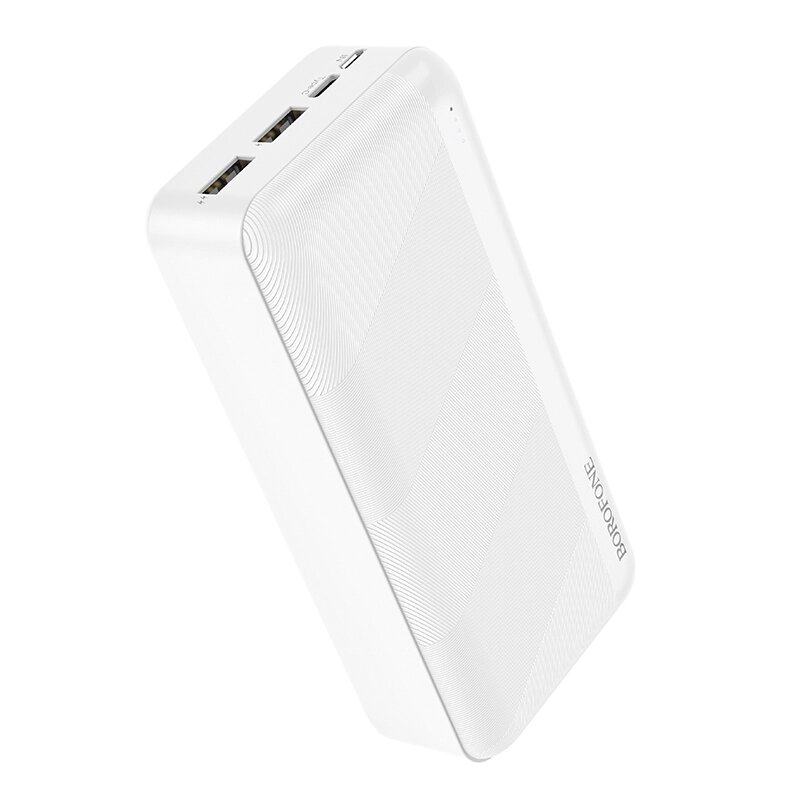 Внешний аккумулятор 30000mAh Borofone BJ27B 2USB 2.1A Li-pol батарея с LED-индикатором  White от компании Медиамир - фото 1