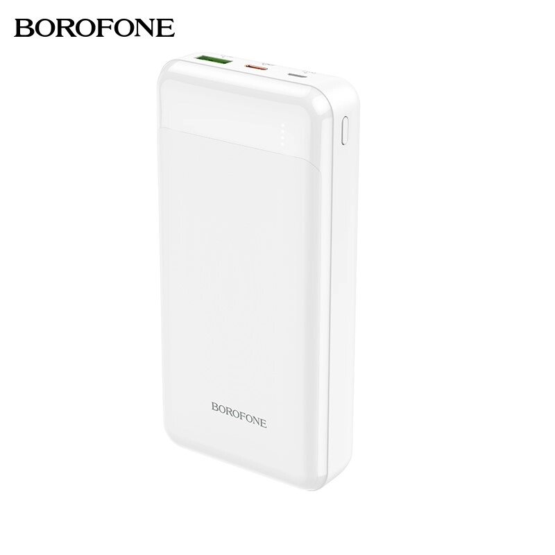 Внешний аккумулятор Borofone BJ19 Incredible 10000mAh 2*USB PD20W+QC3.0 быстрая зарядка LED White от компании Медиамир - фото 1