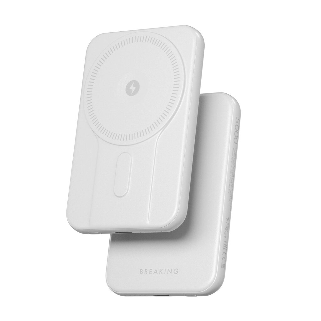 Внешний аккумулятор Breaking P219 4в1, TypeC, 5000mAh,3.0A,20W, Беспр. зар-ка MagSafe, PD, QC3.0 (27245) от компании Медиамир - фото 1