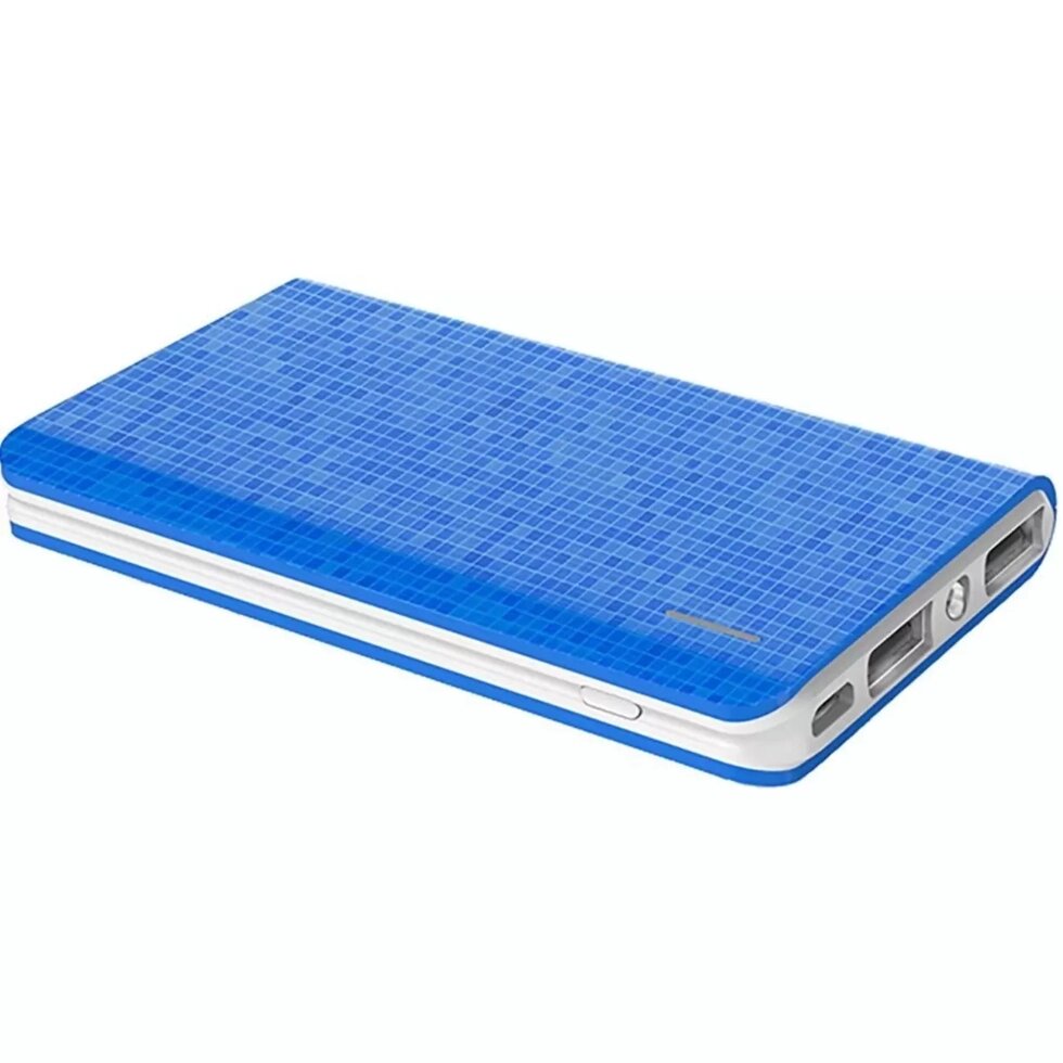 Внешний аккумулятор GOLF G12/8000 mah+Кабель Micro usb/In Micro usb,/Out USB 1А,2.1A/Blue G12_Blue от компании Медиамир - фото 1