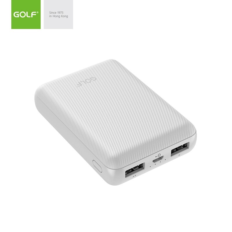 Внешний аккумулятор GOLF G42/ 10000 mah + Кабель Micro usb /In Micro usb /Out USB 1 А, 2.1A/ White от компании Медиамир - фото 1
