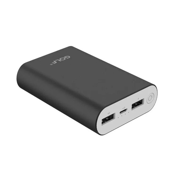 Внешний аккумулятор GOLF G65PRO/ 10000mah + Каб/In MicroUsb, Type-C, Lightning/Out Type-C, USB Black от компании Медиамир - фото 1