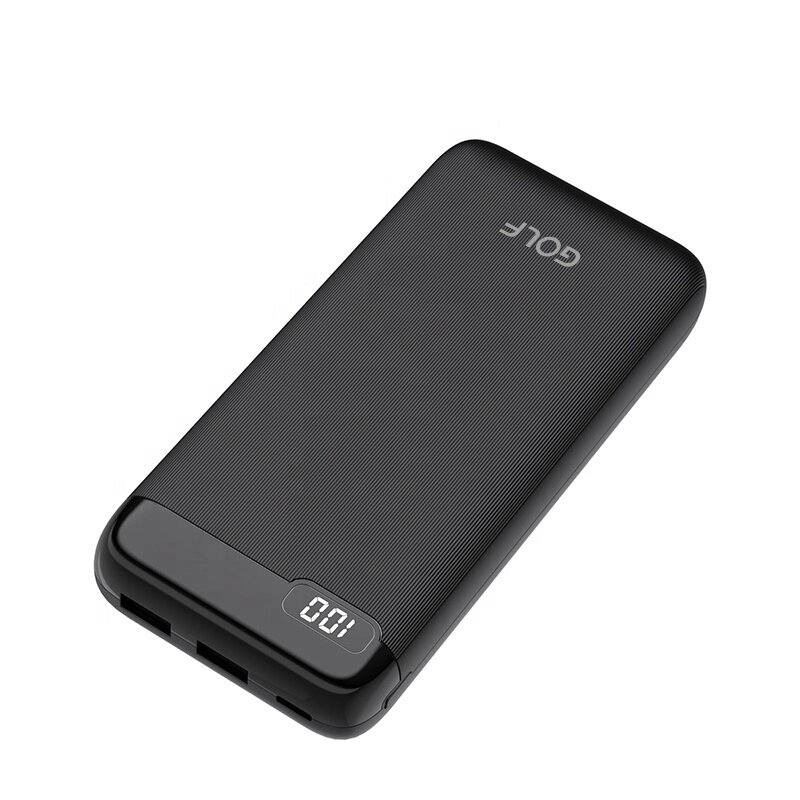 Внешний аккумулятор GOLF LCD22/20000 mAh/ LED дисплей/In Micro USB, Type-C/Out Type-C / Black от компании Медиамир - фото 1