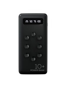 Внешний аккумулятор More Choice PB42S-10 10000mAh Smart 2USB 2.1A LED., встр. кабель 3 в 1 (Black)