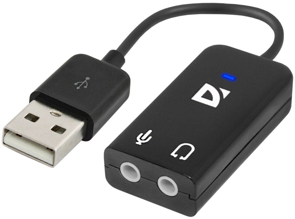 Внешняя USB звуковая карта DEFENDER Audio USB USB - 2х3,5 мм jack, 0.1 м (63002) ##от компании## Медиамир - ##фото## 1