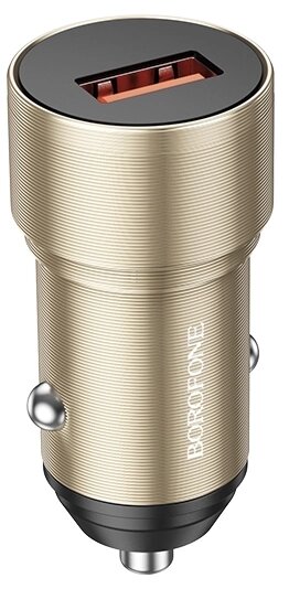 ЗУ Автомобильное Borofone BZ19 2USB 2.4A W12  (Gold) от компании Медиамир - фото 1