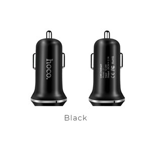 ЗУ Автомобильное HOCO Z1 double ported, 2*USB, 2.1A, 11 Вт, Black