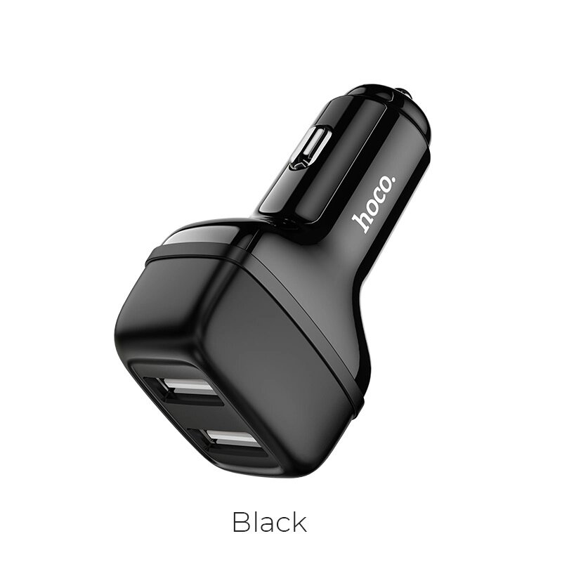ЗУ Автомобильное HOCO Z36 Leader, 2*USB, 2.4A, черный от компании Медиамир - фото 1