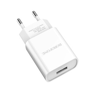 ЗУ Сетевое Borofon BA20A 1*USB, 2,1А, блистер White мс
