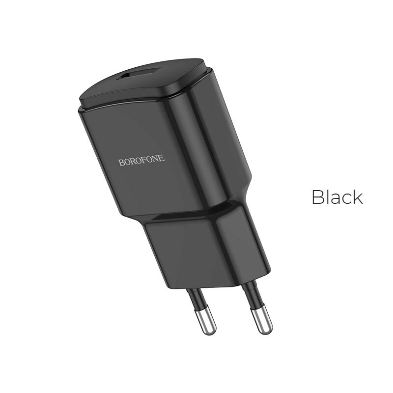 ЗУ Сетевое Borofon BA48A Orion 1*USB, 2.1A, коробка Black от компании Медиамир - фото 1