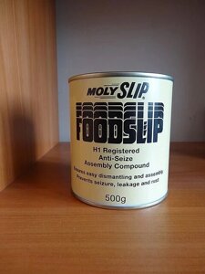 Антипригарная паста с PTFE Foodslip, банка 0,5 кг, До 340 гр. С Пищевой допуск H1.