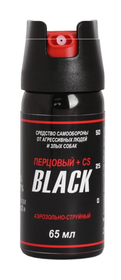 Баллон аэроз. "Black", 65 мл. (OC+CS) от компании Магазин сувениров и подарков "Особый Случай" в Челябинске - фото 1