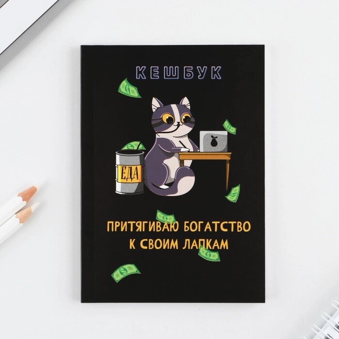 Блокнот для планирования финансов А6, 52 листа «Кот» от компании Магазин сувениров и подарков "Особый Случай" в Челябинске - фото 1