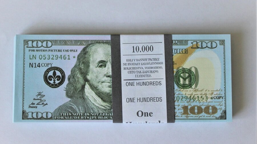 Блокнот пачка 100 новых Американских долларов от компании Магазин сувениров и подарков "Особый Случай" в Челябинске - фото 1