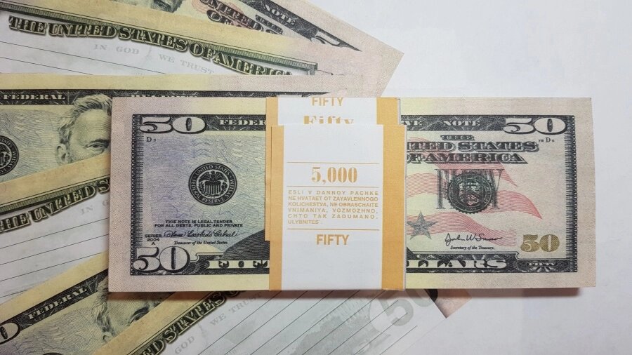 Блокнот пачка 50 Американских долларов от компании Магазин сувениров и подарков "Особый Случай" в Челябинске - фото 1