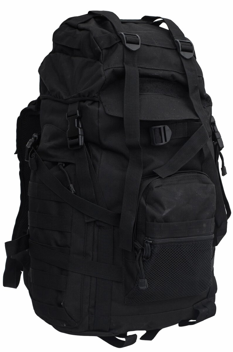 Большой тактический рюкзак (50 литров, черный) от компании Магазин сувениров и подарков "Особый Случай" в Челябинске - фото 1