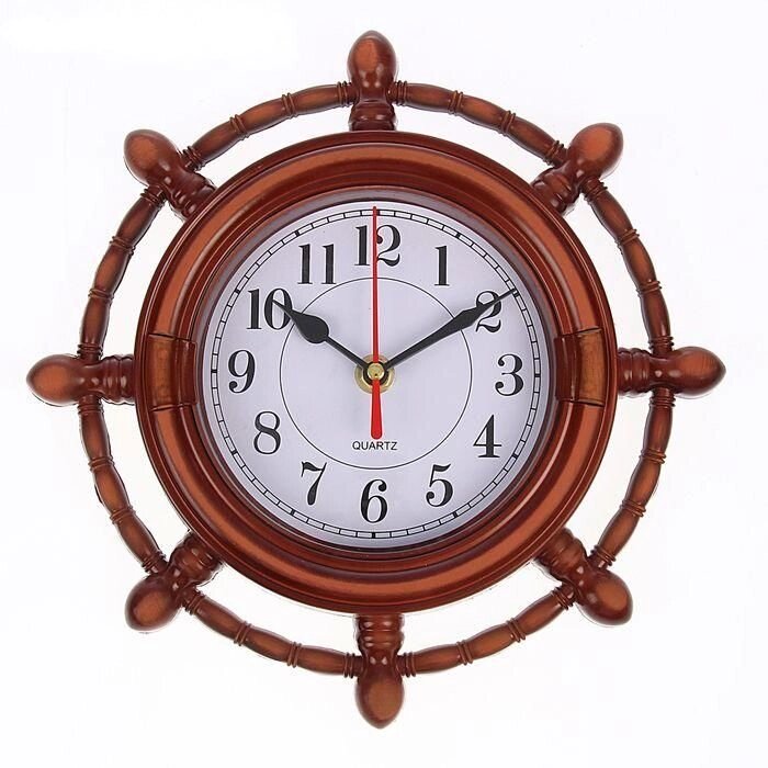 Часы настенные "Штурвал. Классика" 24х4х24 см. от компании Магазин сувениров и подарков "Особый Случай" в Челябинске - фото 1
