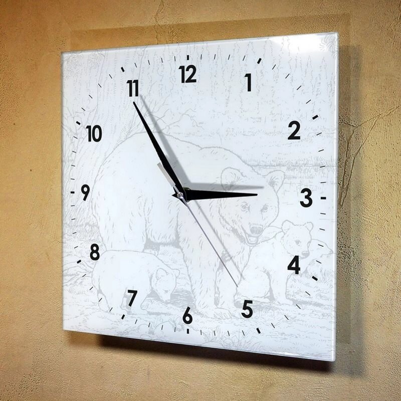 Часы раскраска Мишки в лесу Эврика от компании Магазин сувениров и подарков "Особый Случай" в Челябинске - фото 1