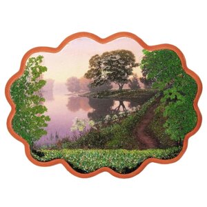 Декоративное панно "Утренняя река"3 (34х26 см)