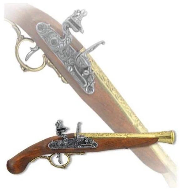 Декоративный пистоль немецкий, 17 век, латунь  DE-1260-L от компании Магазин сувениров и подарков "Особый Случай" в Челябинске - фото 1