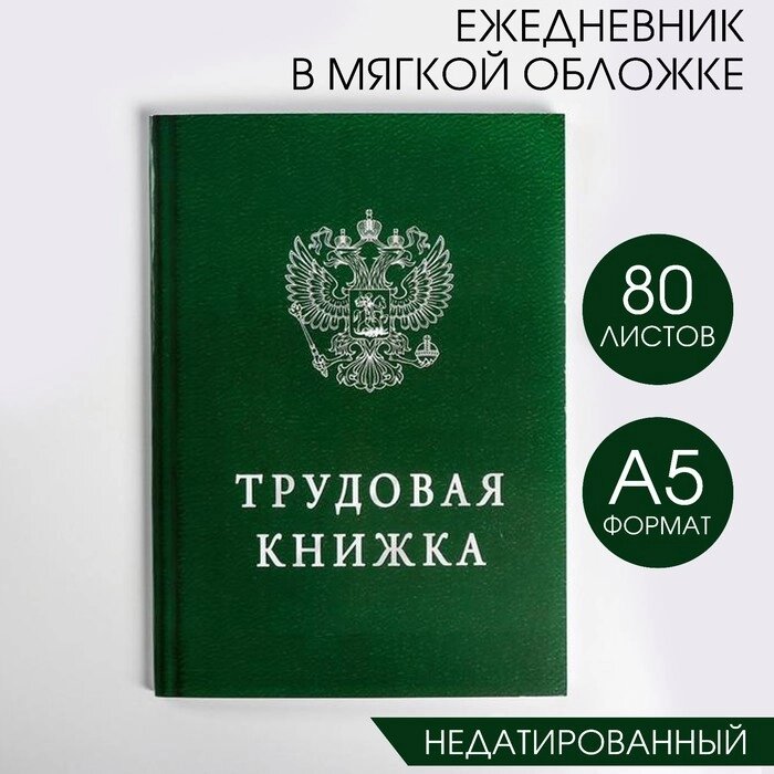 Ежедневник "Трудовая книжка", А5, 80 листов от компании Магазин сувениров и подарков "Особый Случай" в Челябинске - фото 1