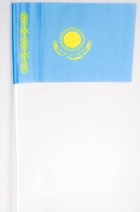 Флажок Казахстана на палочке 15х23 см