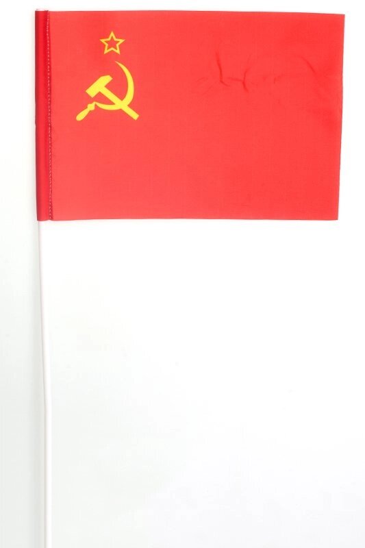 Флажок на палочке Государственный флаг СССР 15х23 см от компании Магазин сувениров и подарков "Особый Случай" в Челябинске - фото 1