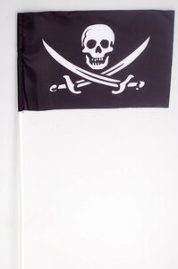 Флажок «Пиратский с саблями» 15x23 см на палочке