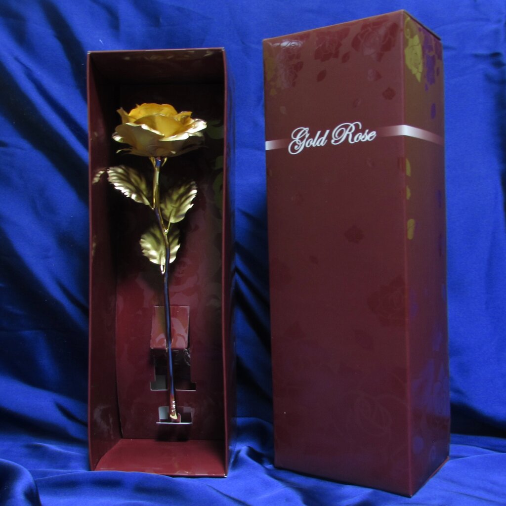 GL-RO-001 Роза позолоченная, большая 26 см. от компании Магазин сувениров и подарков "Особый Случай" в Челябинске - фото 1