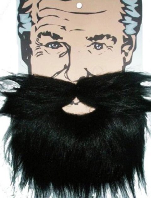 Карнавальная Борода черная на резинке от компании Магазин сувениров и подарков "Особый Случай" в Челябинске - фото 1