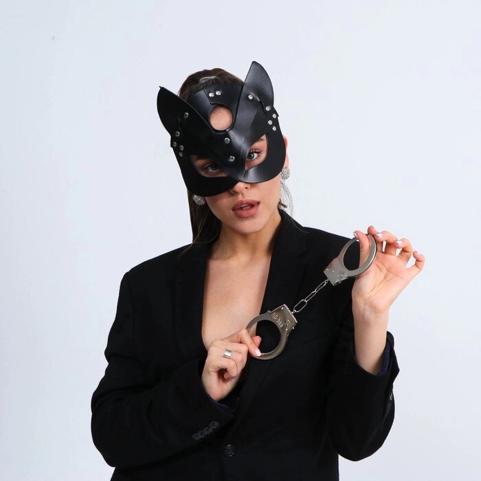 Карнавальный набор «Твоя кошечка» (маска+ наручники) от компании Магазин сувениров и подарков "Особый Случай" в Челябинске - фото 1