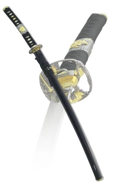 Катана  самурайский меч классическая черные ножны от компании Магазин сувениров и подарков "Особый Случай" в Челябинске - фото 1