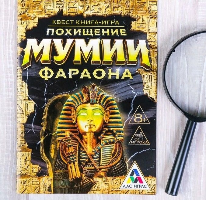 Книга-игра поисковый квест "Похищение Мумии Фараона", 22 страницы от компании Магазин сувениров и подарков "Особый Случай" в Челябинске - фото 1