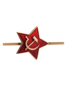 Кокарда звезда красная 24 мм
