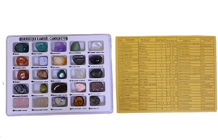 Коллекция минералов 25 самоцветов. в блистерной упаковке, (19-9) от компании Магазин сувениров и подарков "Особый Случай" в Челябинске - фото 1