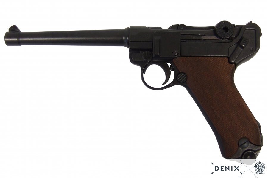 Копия пистолета Люгер P08 9 (Luger Parabellum P08) удлинненый ствол, Германия, 1898 г. 1-я и 2-ая МВ от компании Магазин сувениров и подарков "Особый Случай" в Челябинске - фото 1