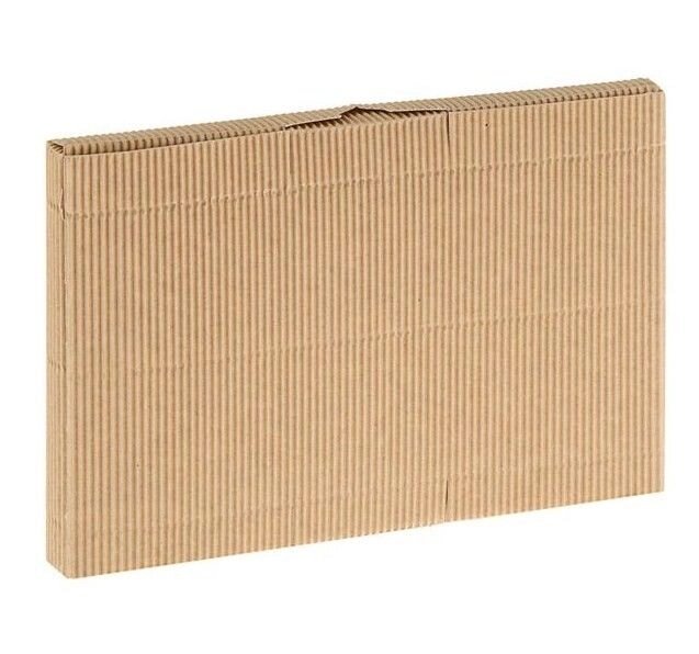 Коробка крафт из рифлёного картона, 18,5 х 13,3 х 1,5 см от компании Магазин сувениров и подарков "Особый Случай" в Челябинске - фото 1