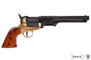 Макет револьвера ВМФ США Colt Navy латунь, 1851 г., Denix