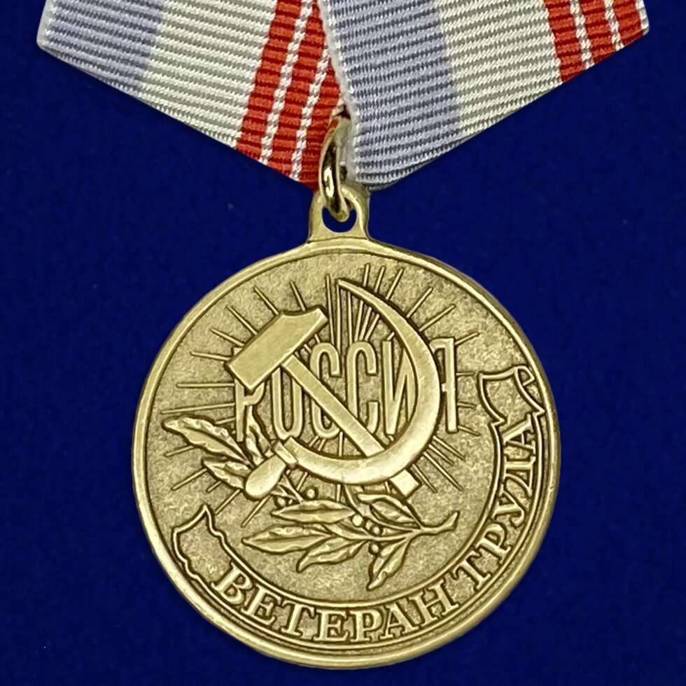 Медаль "Ветеран труда России" от компании Магазин сувениров и подарков "Особый Случай" в Челябинске - фото 1