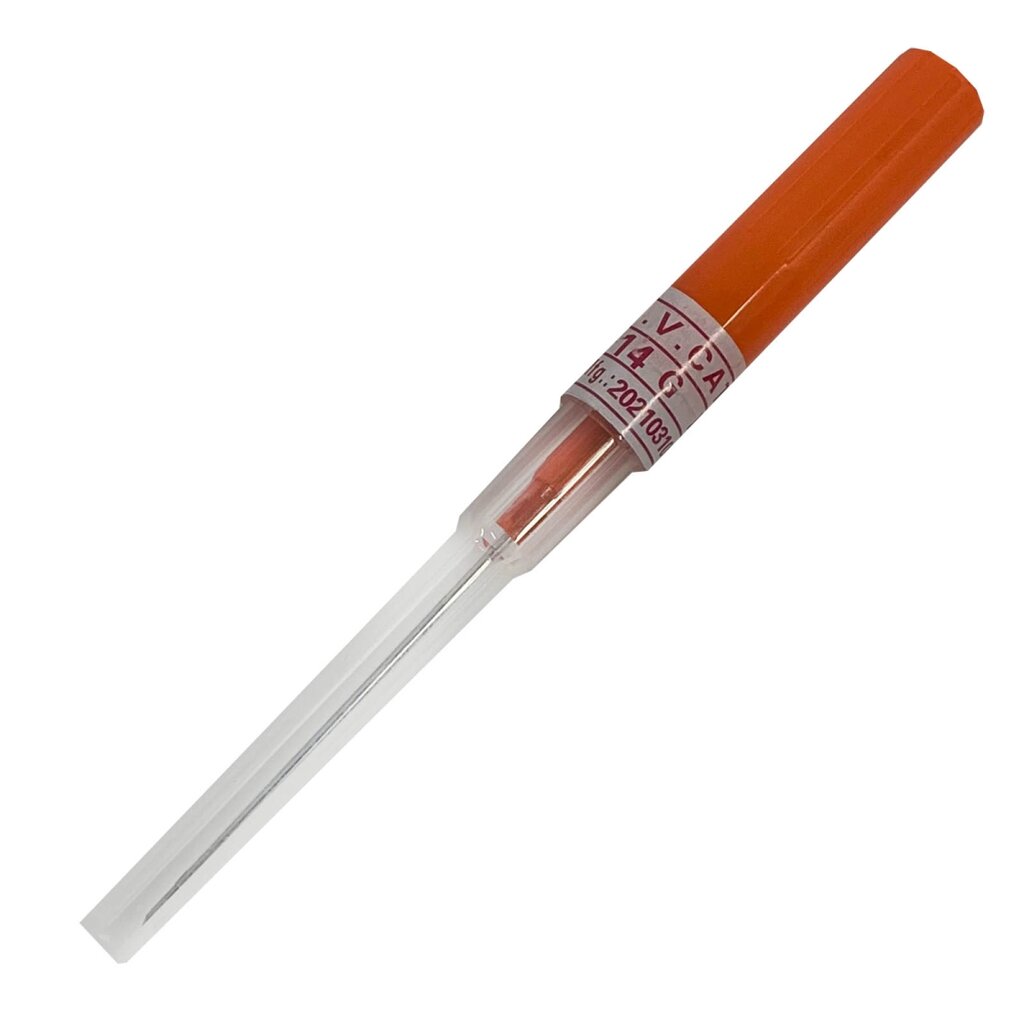 Медицинская декомпрессионная игла 14G (2 х 70 мм) красный цветовой код, для аптечек выживания от компании Магазин сувениров и подарков "Особый Случай" в Челябинске - фото 1