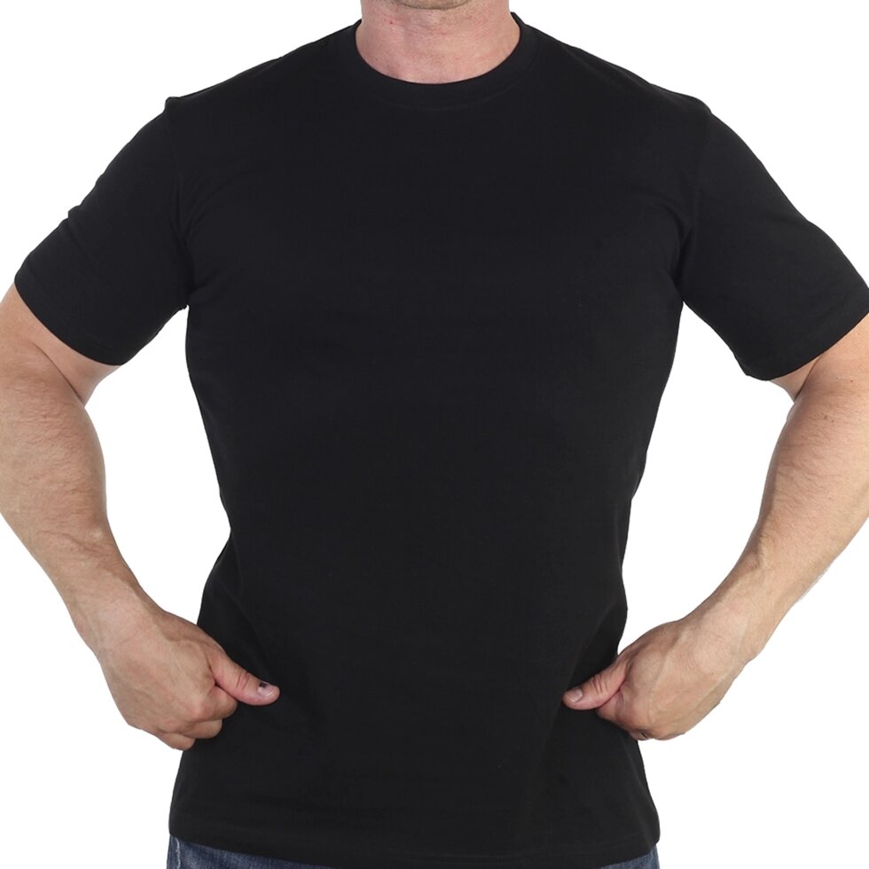 Мужская черная футболка от компании Магазин сувениров и подарков "Особый Случай" в Челябинске - фото 1