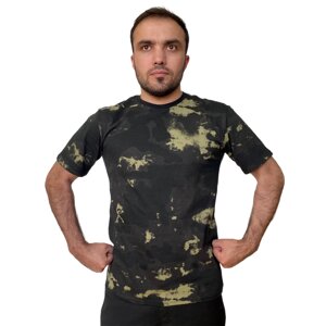 Мужская футболка камуфляжа тёмный мох