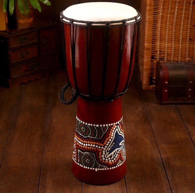 Музыкальный инструмент "Барабан Джембе" 40х18х18 см от компании Магазин сувениров и подарков "Особый Случай" в Челябинске - фото 1