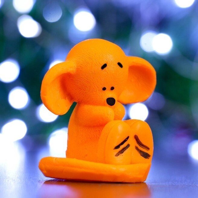 Мыло фигурное "Мышка норушка" оранжевая 50г от компании Магазин сувениров и подарков "Особый Случай" в Челябинске - фото 1