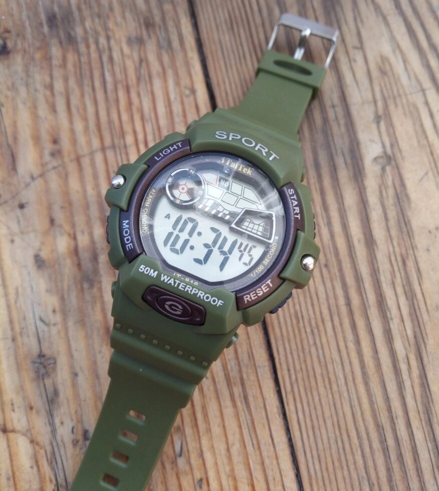 Наручные многофункциональные часы iTaiTek IT-819 Green Sport от компании Магазин сувениров и подарков "Особый Случай" в Челябинске - фото 1